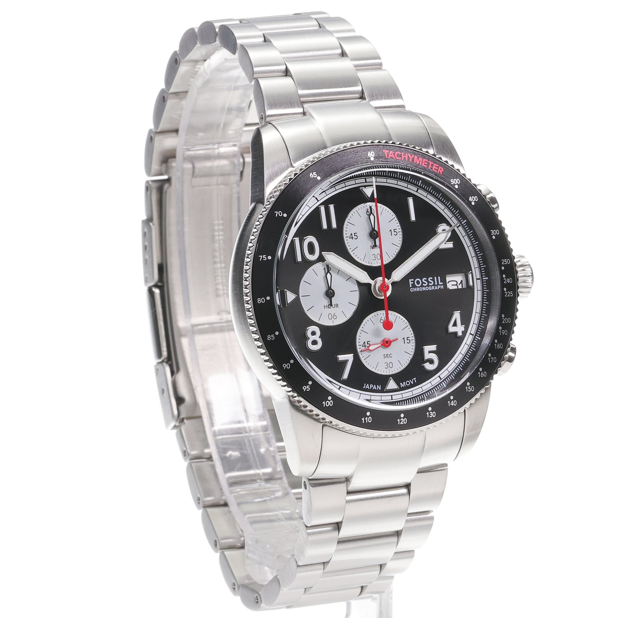 zegarek Fossil FS6045 kwarcowy męski Męskie SPORT TOURER Chronograph Stainless Steel 42mm - miniatura 3