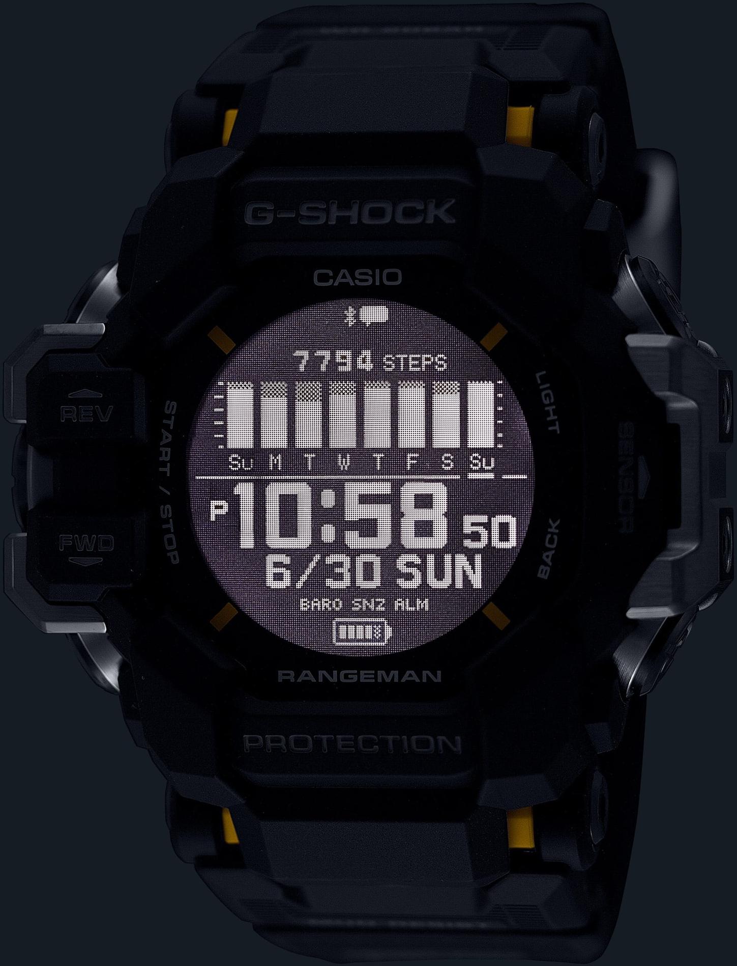 zegarek G-SHOCK GPR-H1000-1ER solar męski G-SHOCK Master of G MASTER OF G - LAND RANGEMAN SOLAR GPS 6 SENSORS - miniatura 6