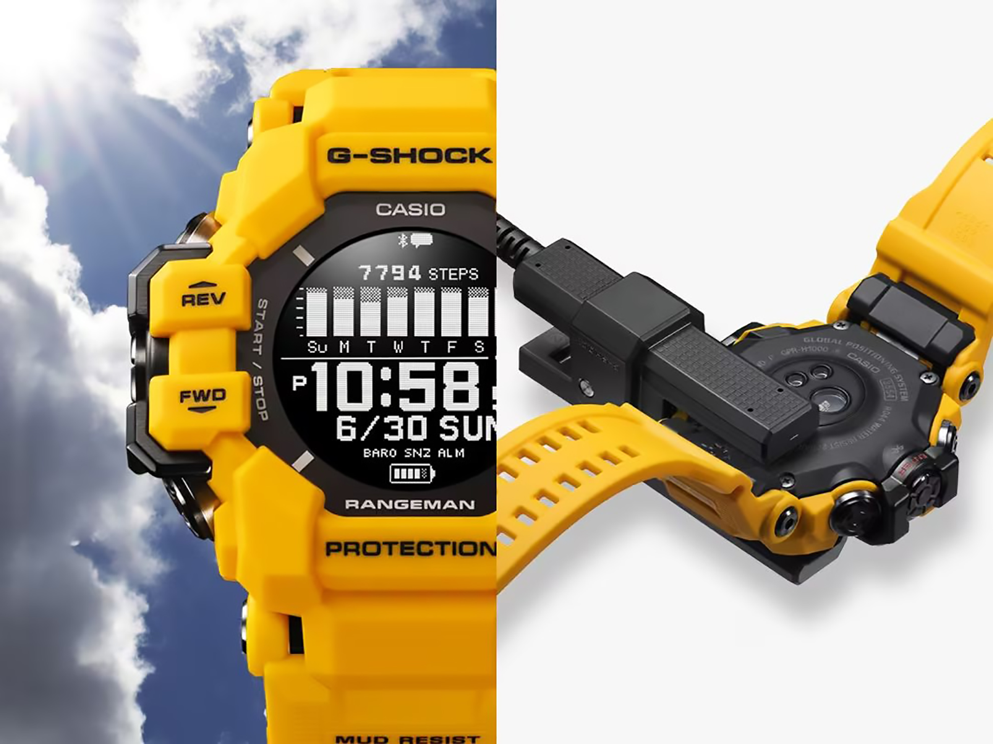 zegarek G-SHOCK GPR-H1000-9ER MASTER OF G LAND RANGEMAN męski z termometr G-SHOCK Master of G - miniatura 8