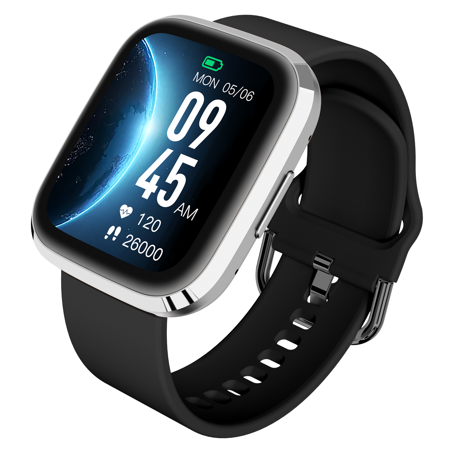zegarek Garett 5904238484890 kwarcowy męski Smartwatch Smartwatch Garett GRC Style Silver Black - miniatura 6
