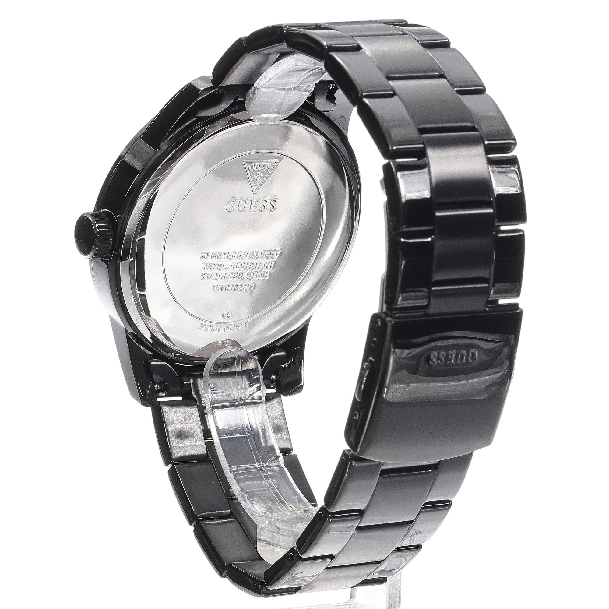 zegarek Guess GW0782G2 Badge Black Stainless Steel 43mm Męskie mineralne - miniatura 4