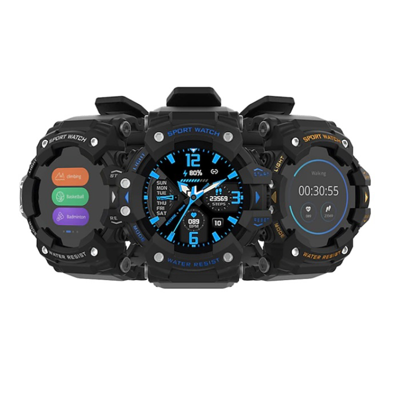 zegarek Hagen HC18B24534 Smartwatch HC18 czarny męski z krokomierz Smartwatch - miniatura 3