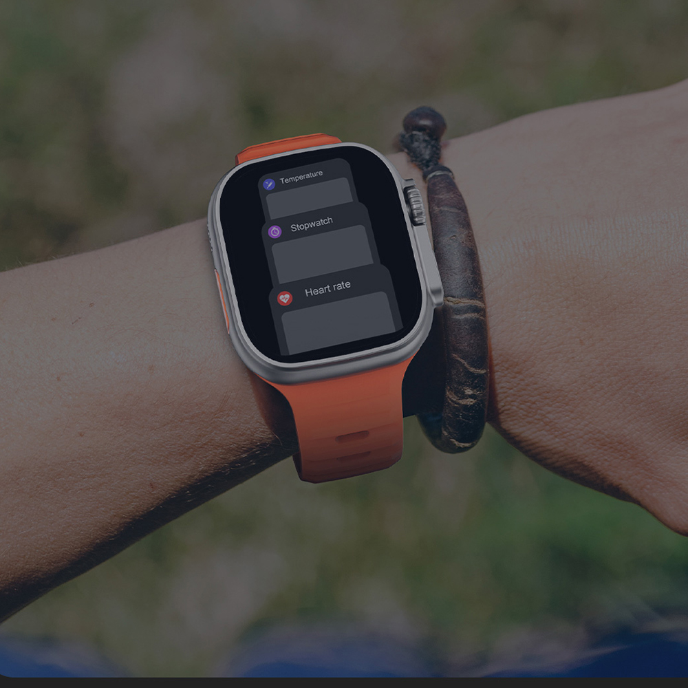 zegarek Hagen HC45111562562-SET Smartwatch HC45 srebrny szary męski z barometr Smartwatch - miniatura 2