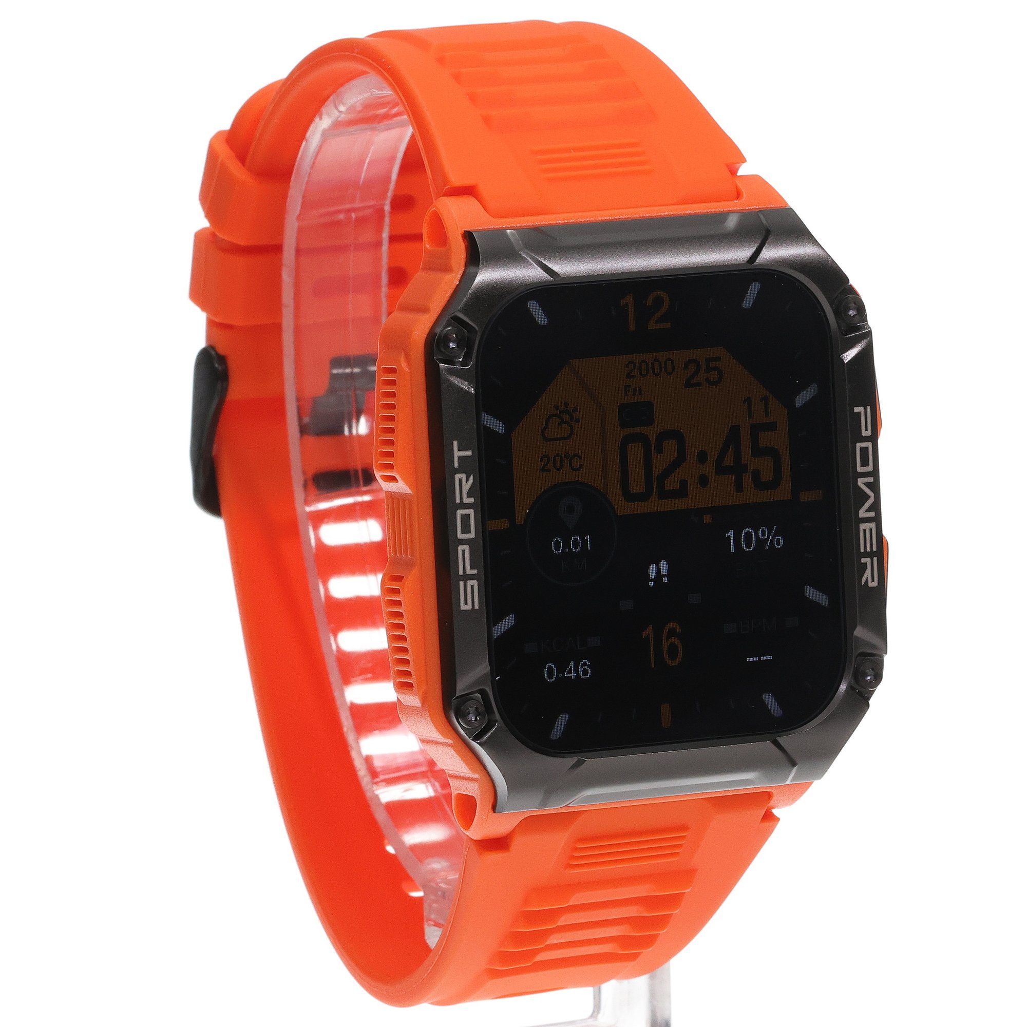 zegarek Hagen HC4828538 Smartwatch HC48 pomarańczowy męski z kompas Smartwatch - miniatura 3