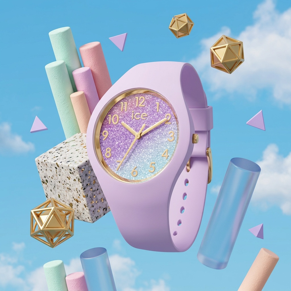 zegarek ICE Watch ICE022570 kwarcowy damski ICE-Glitter ICE Glitter - Lilac Cosmic rozm S - miniatura 6