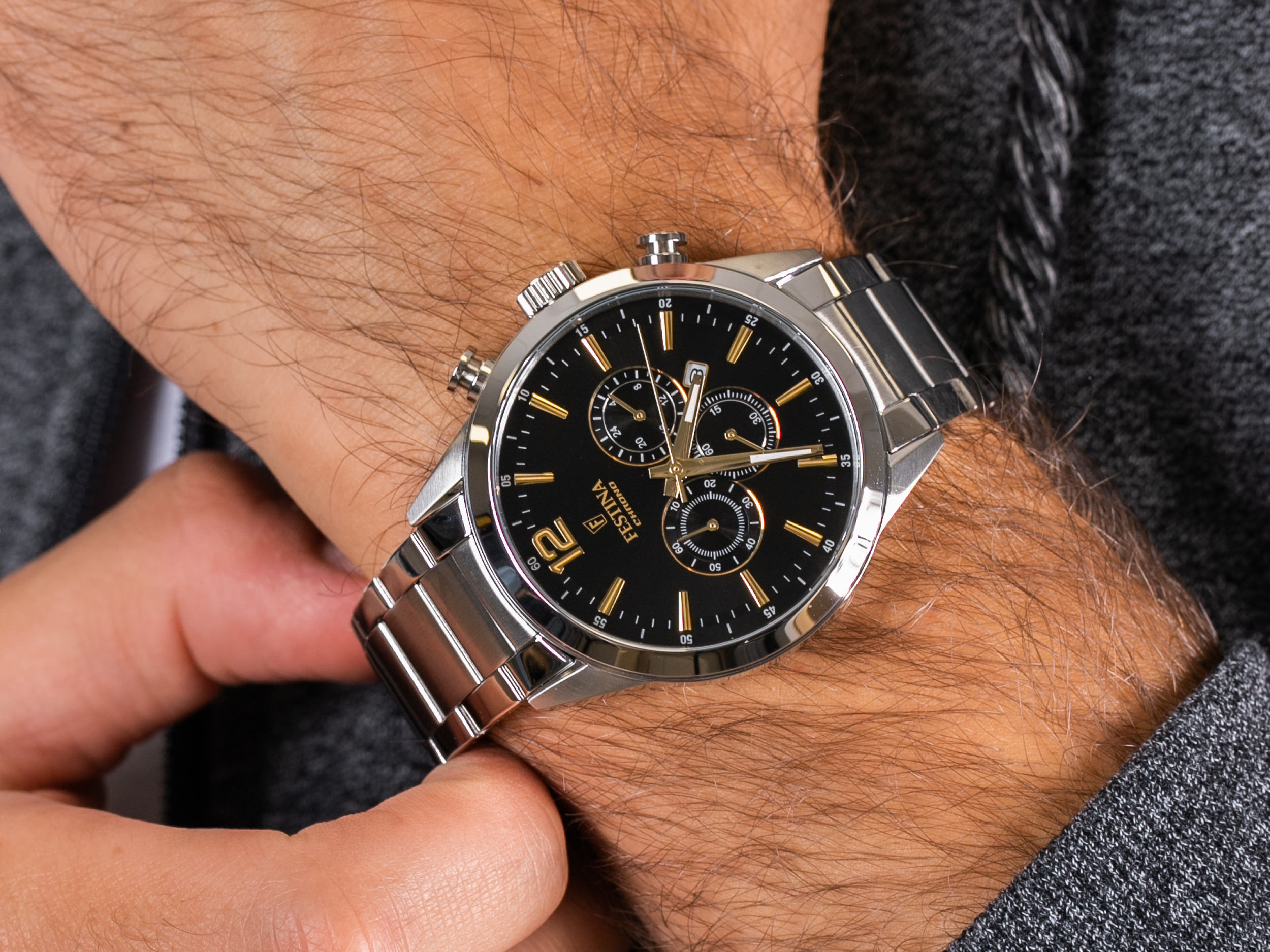 Festina F20343-4 Timeless Chronograph zegarek klasyczny Chronograf