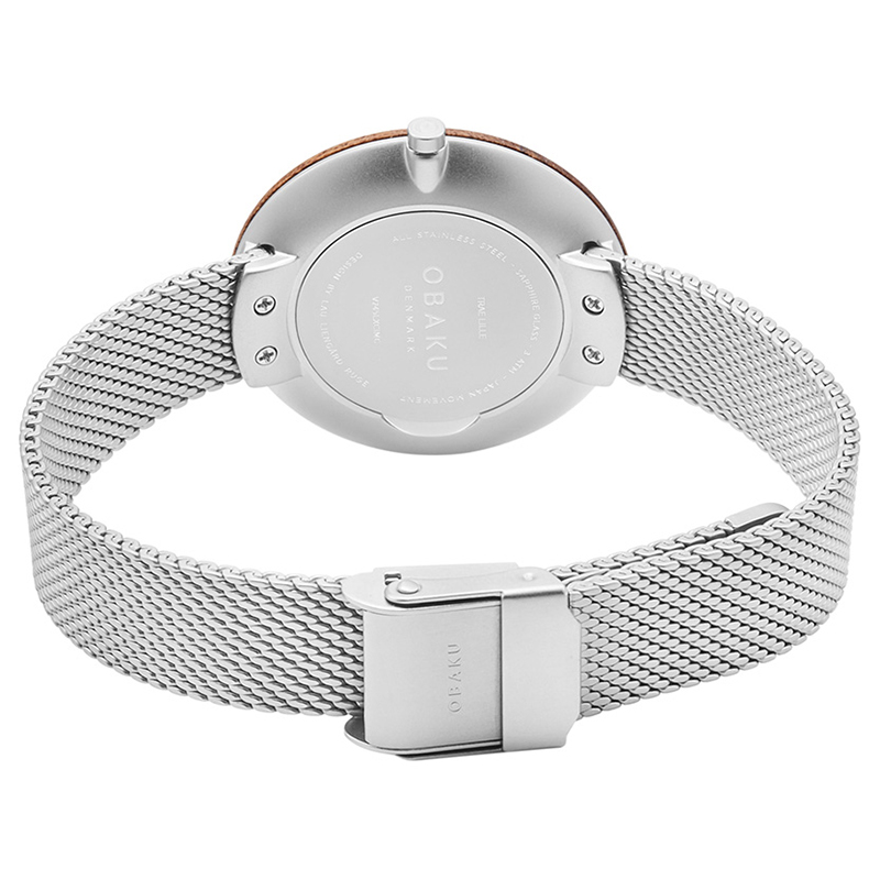 Obaku Denmark V245LXCIMC TRAE LILLE - STEEL zegarek klasyczny Slim - miniatura 5