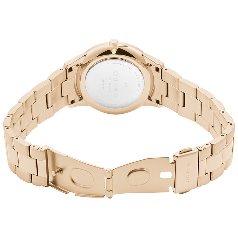 Obaku Denmark V247LXVWSV zegarek różowe złoto klasyczny Slim bransoleta - miniatura 6