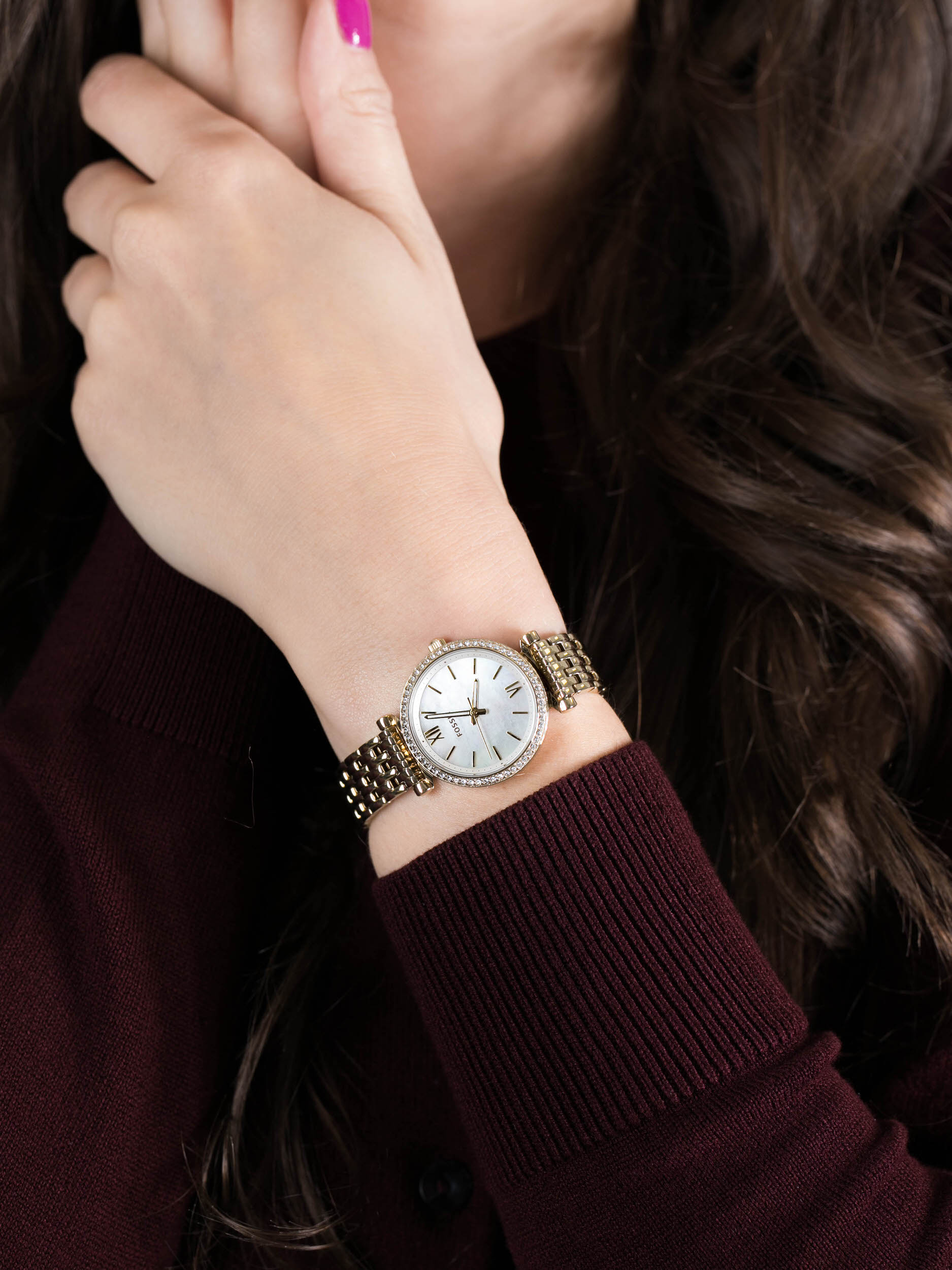 CARLIE MINI Gold Stainless Steel 28mm Fossil ES4735 - hover