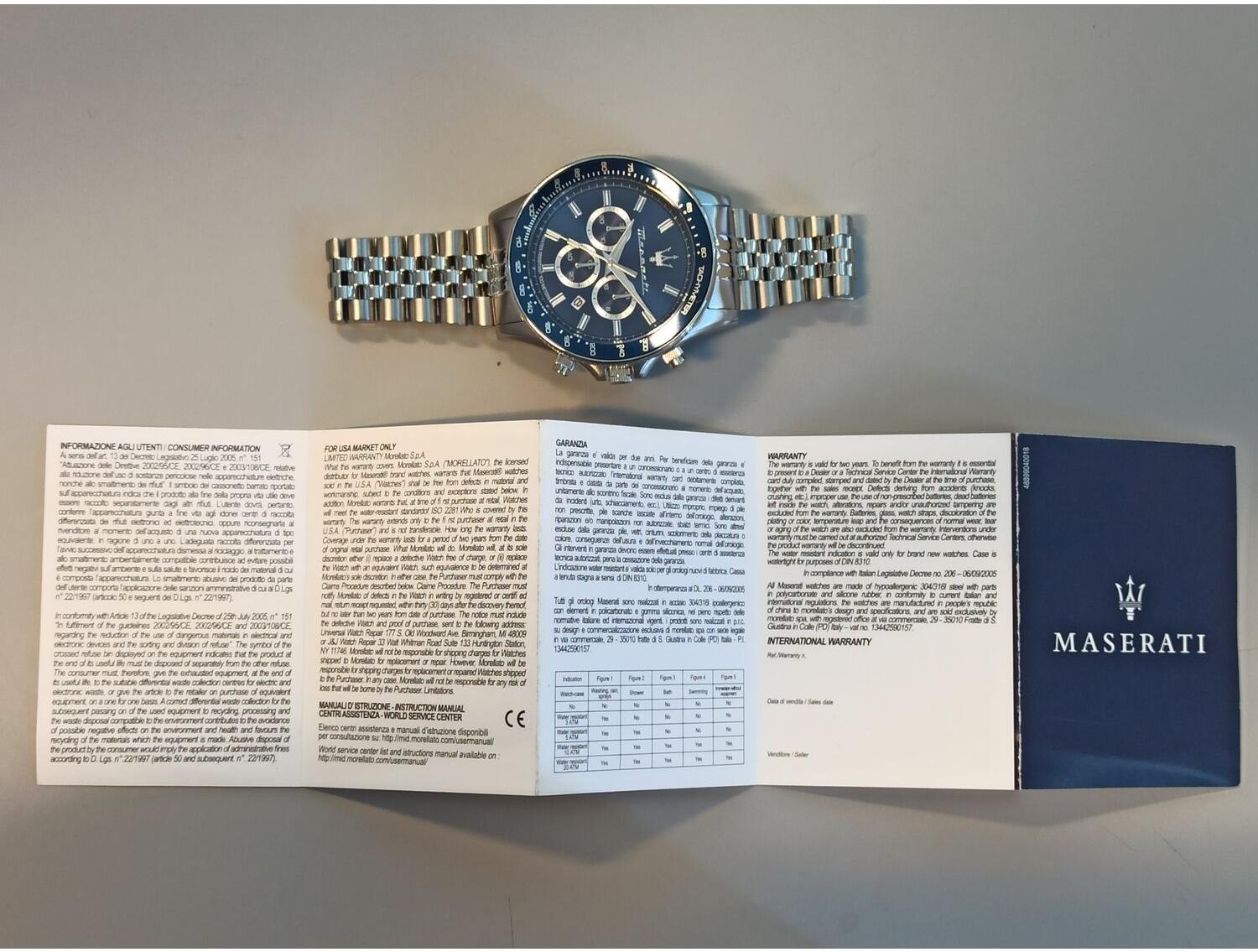zegarek Maserati R8873640025 Sfida Chronograph Sfida mineralne