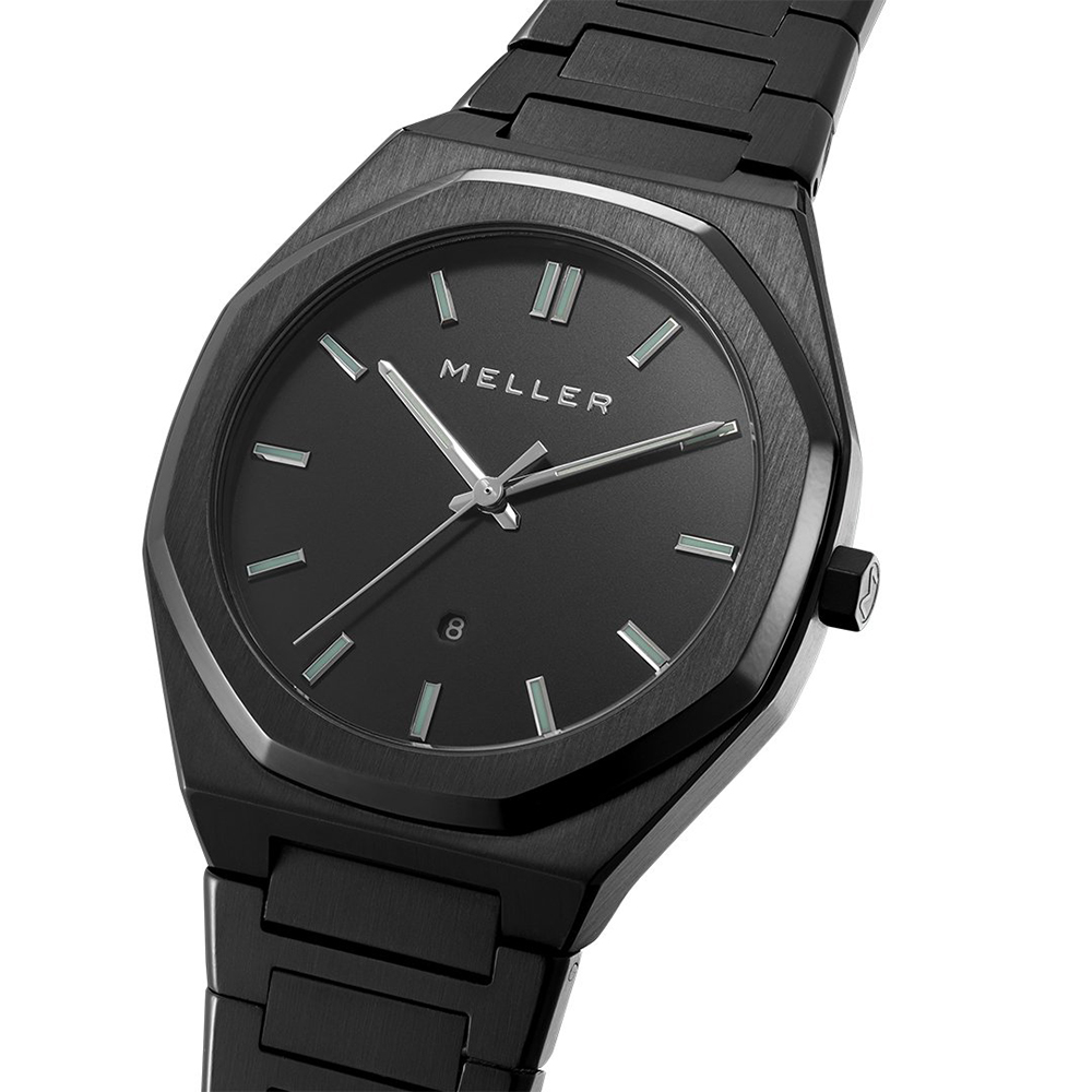 Meller 8NN-3.2BLACK zegarek czarny klasyczny Daren bransoleta - miniatura 3