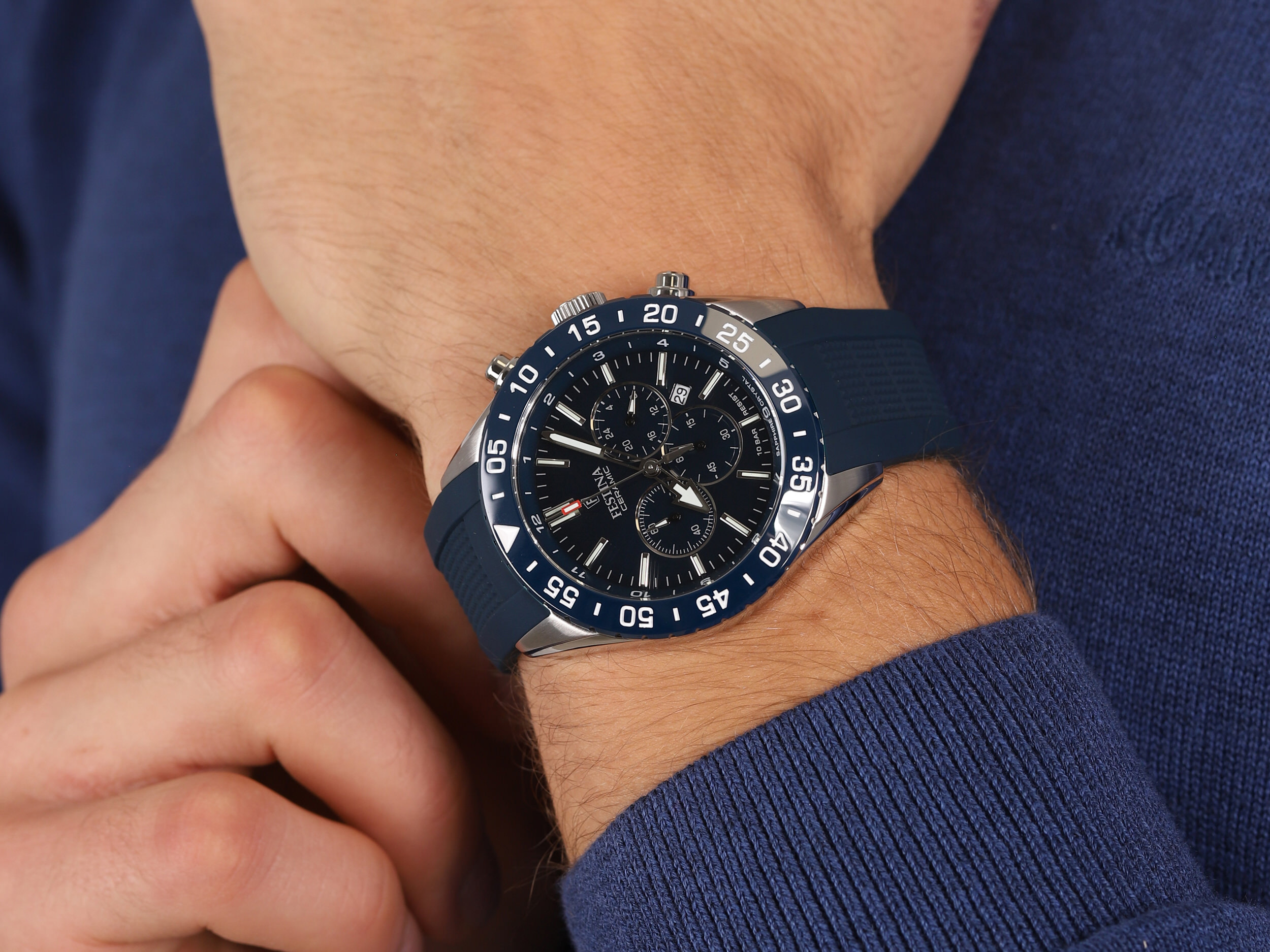 Festina F20515-1 Ceramic zegarek sportowy Chronograf
