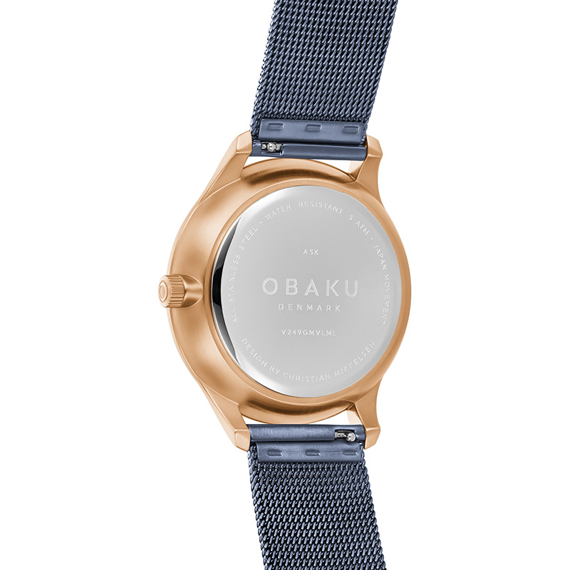 Obaku Denmark V249GMVLML męski zegarek Slim bransoleta - miniatura 7