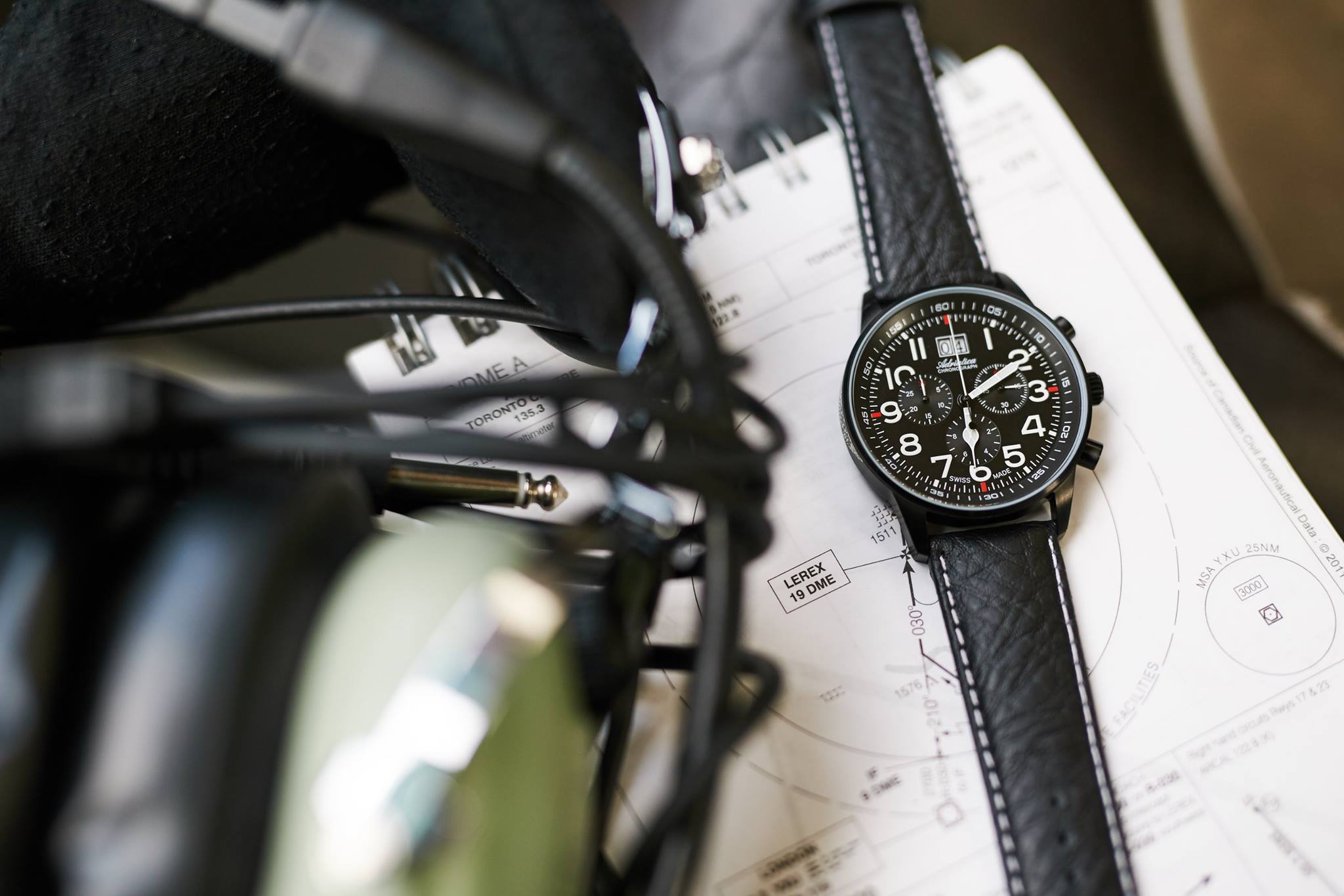 zegarek Adriatica A1076.5224CH Aviation męski z chronograf Pasek - miniatura 4
