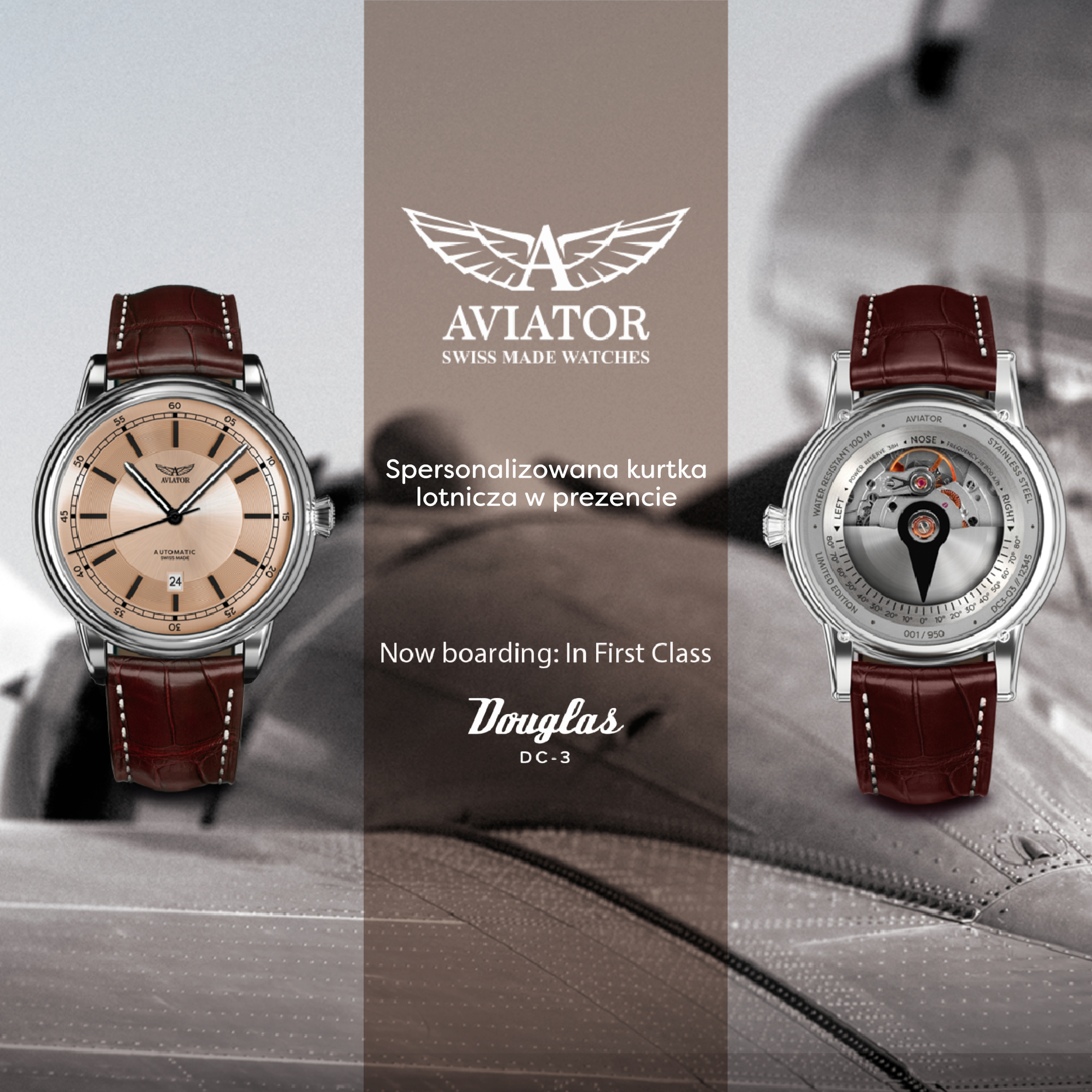 Aviator V.3.32.0.232.4 męski zegarek Douglas pasek - miniatura 8