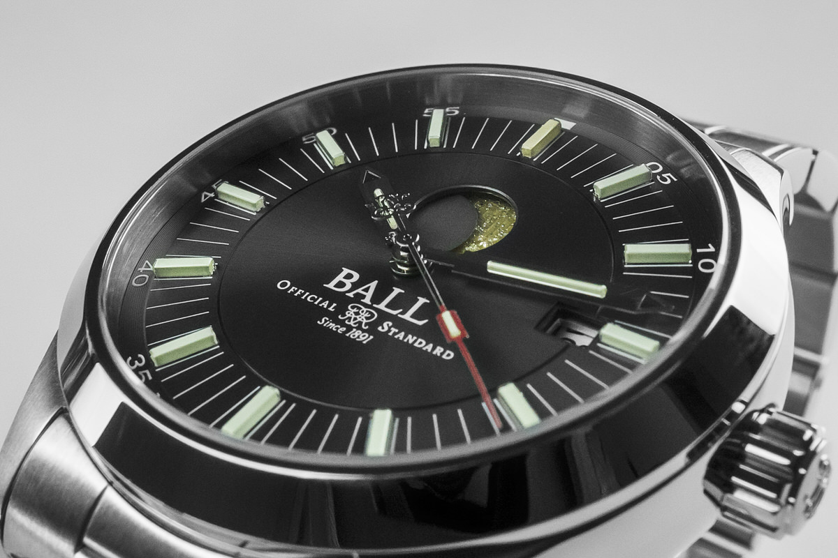Ball NM2282C-SJ-GY Engineer II Engineer II Moon Phase Automatic zegarek męski klasyczny szafirowe - miniatura 6