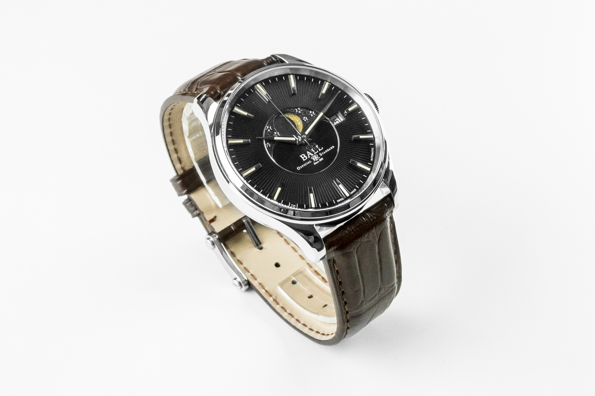 Ball NM3082D-LLJ-BK Trainmaster Moon Phase Automatic zegarek klasyczny Trainmaster - miniatura 4