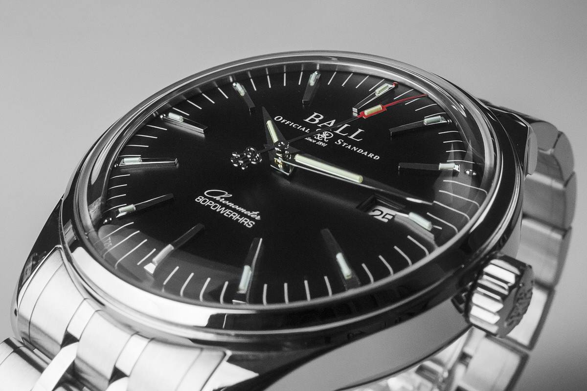 Ball NM3280D-S1CJ-BK Trainmaster Manufacture 80 Hours Automatic Chronometer zegarek klasyczny Trainmaster - miniatura 4