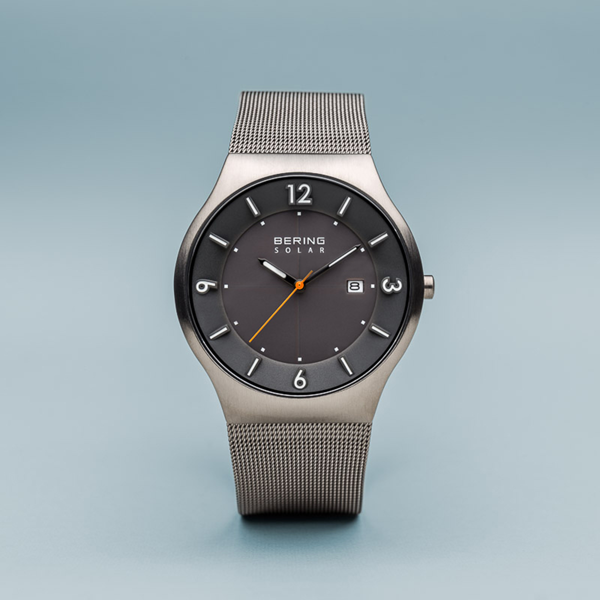 Bering 14440-077 zegarek srebrny klasyczny Solar bransoleta - miniatura 3