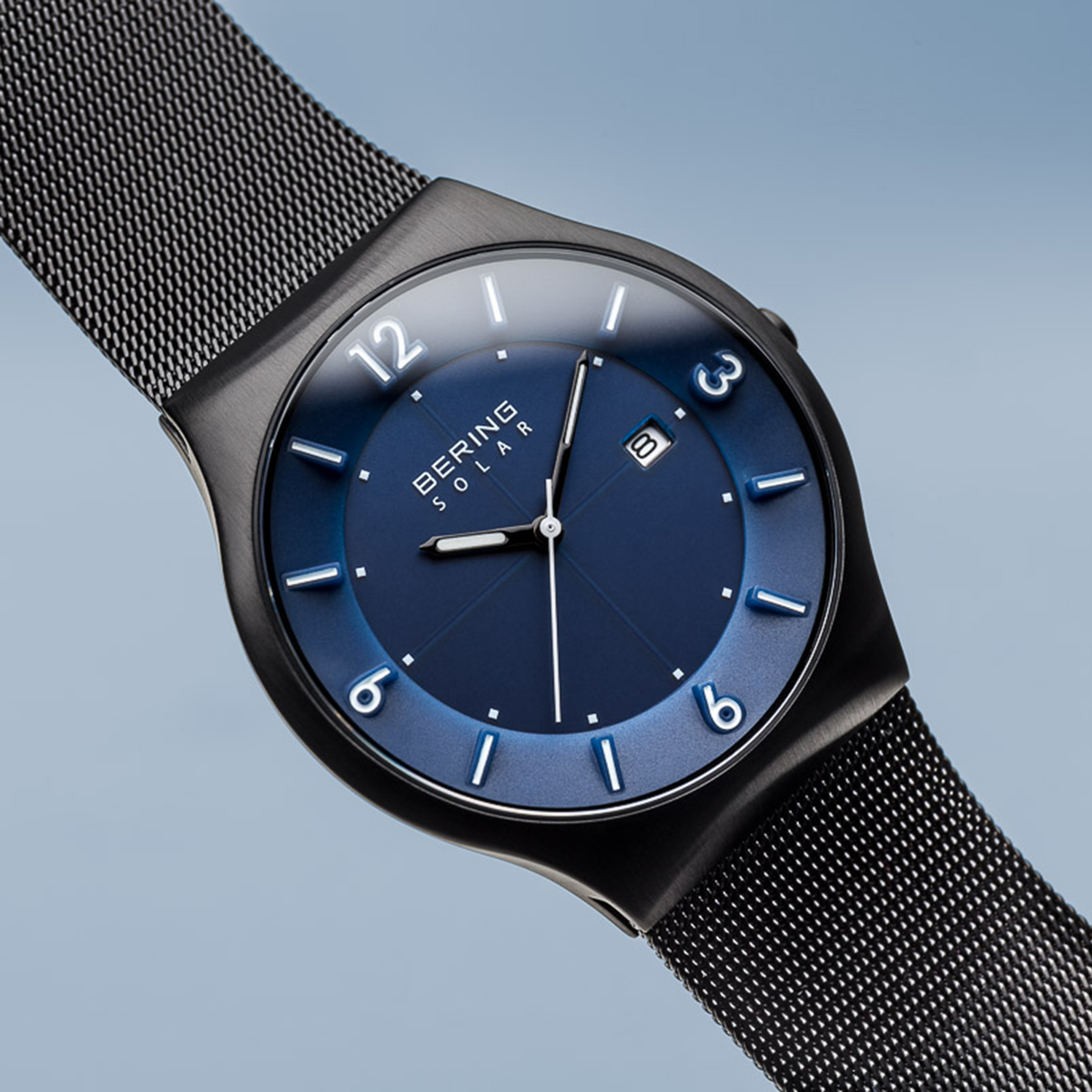 Bering 14440-227 zegarek czarny klasyczny Solar bransoleta - miniatura 5