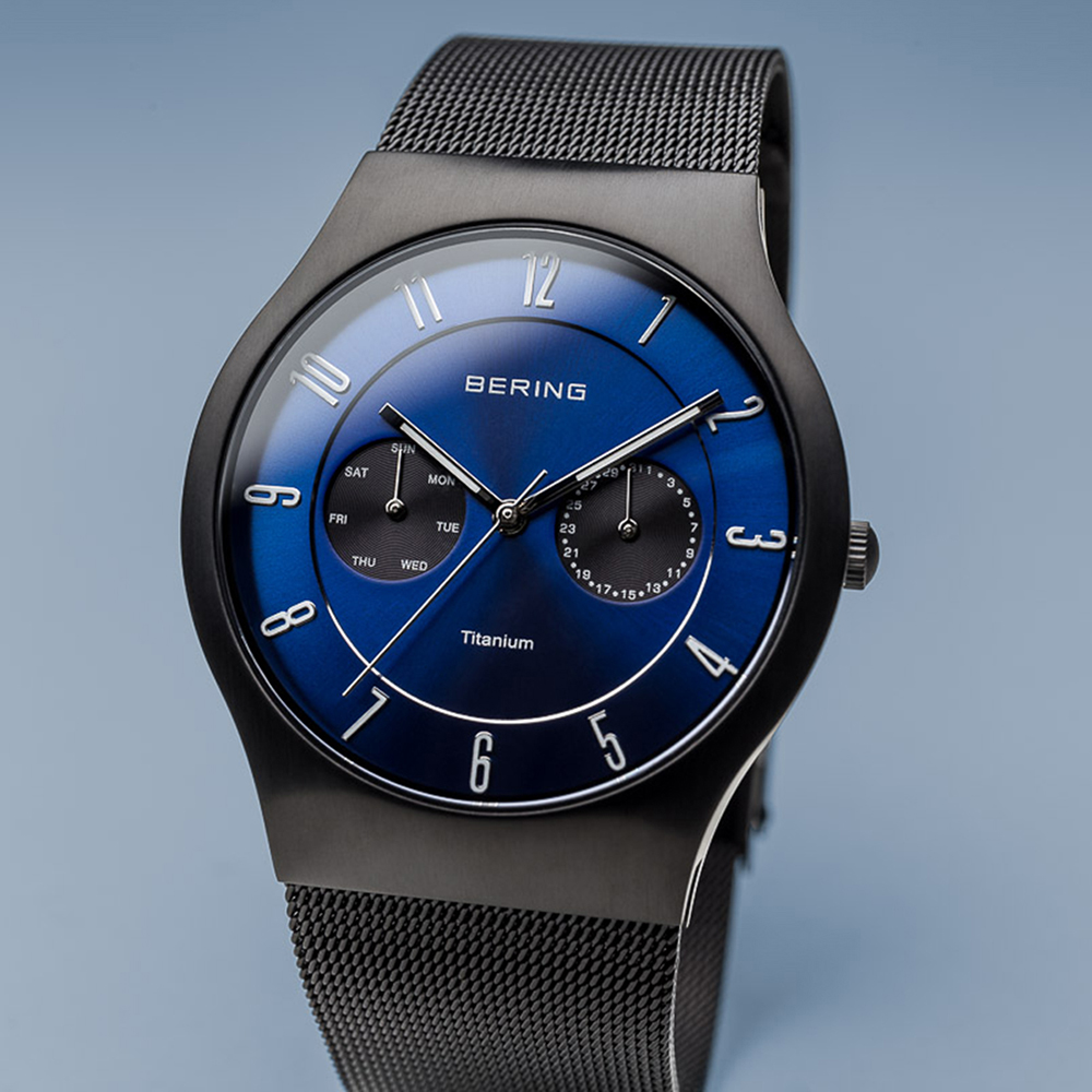 Bering 11939-078 zegarek czarny fashion/modowy Titanium bransoleta - miniatura 5