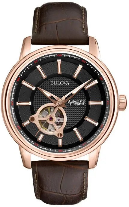 Zegarek Bulova automatyczny męski brązowy 97A109-POWYSTAWOWY - zdjęcie 1