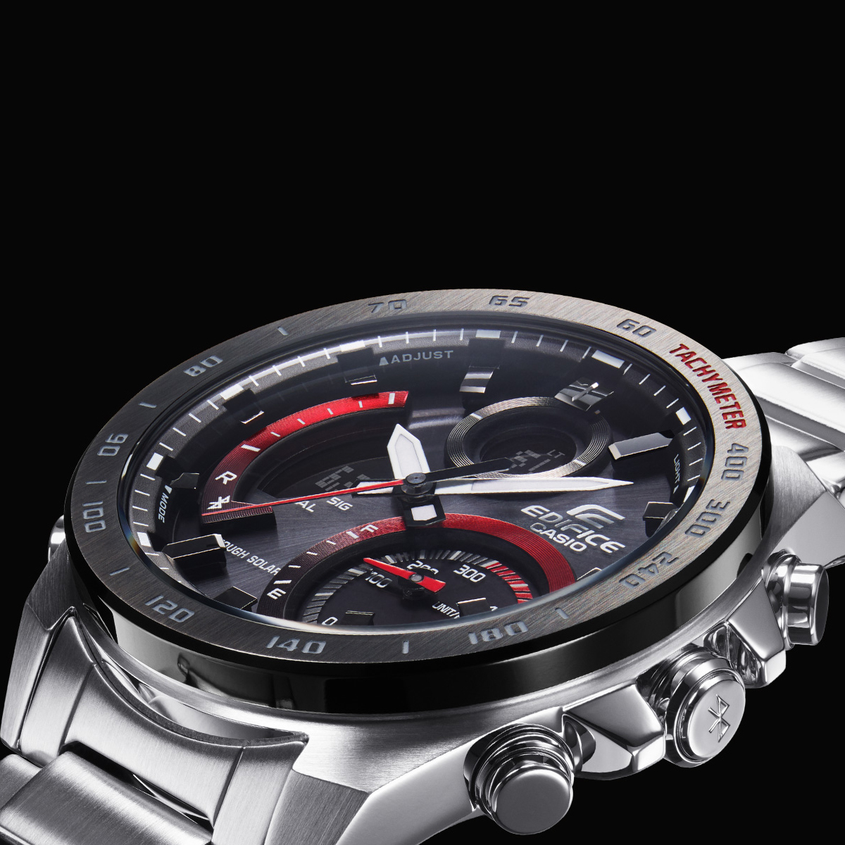 Edifice ECB-900DB-1AER zegarek srebrny sportowy EDIFICE Premium bransoleta - miniatura 3