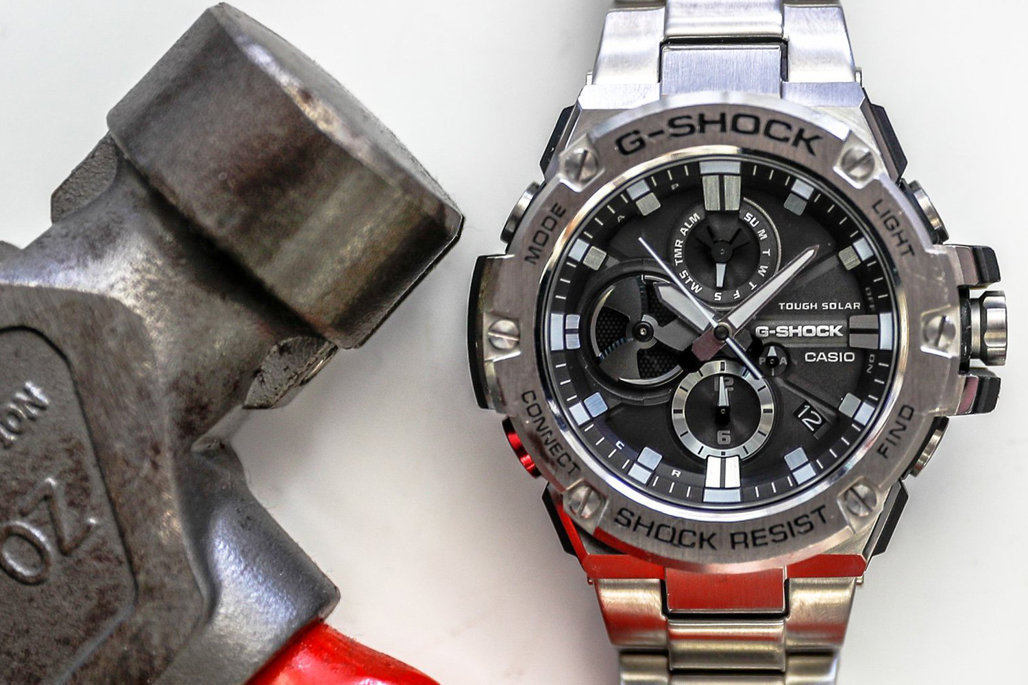 G-Shock GST-B100D-1AER G-STEEL BLUETOOTH SYNC G-SHOCK G-STEEL sportowy smartwatch srebrny - miniatura 10