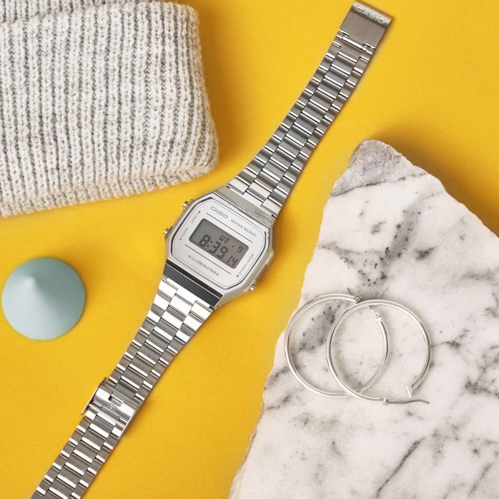 zegarek Casio Vintage A168WEM-7EF srebrny VINTAGE Maxi - miniatura 5