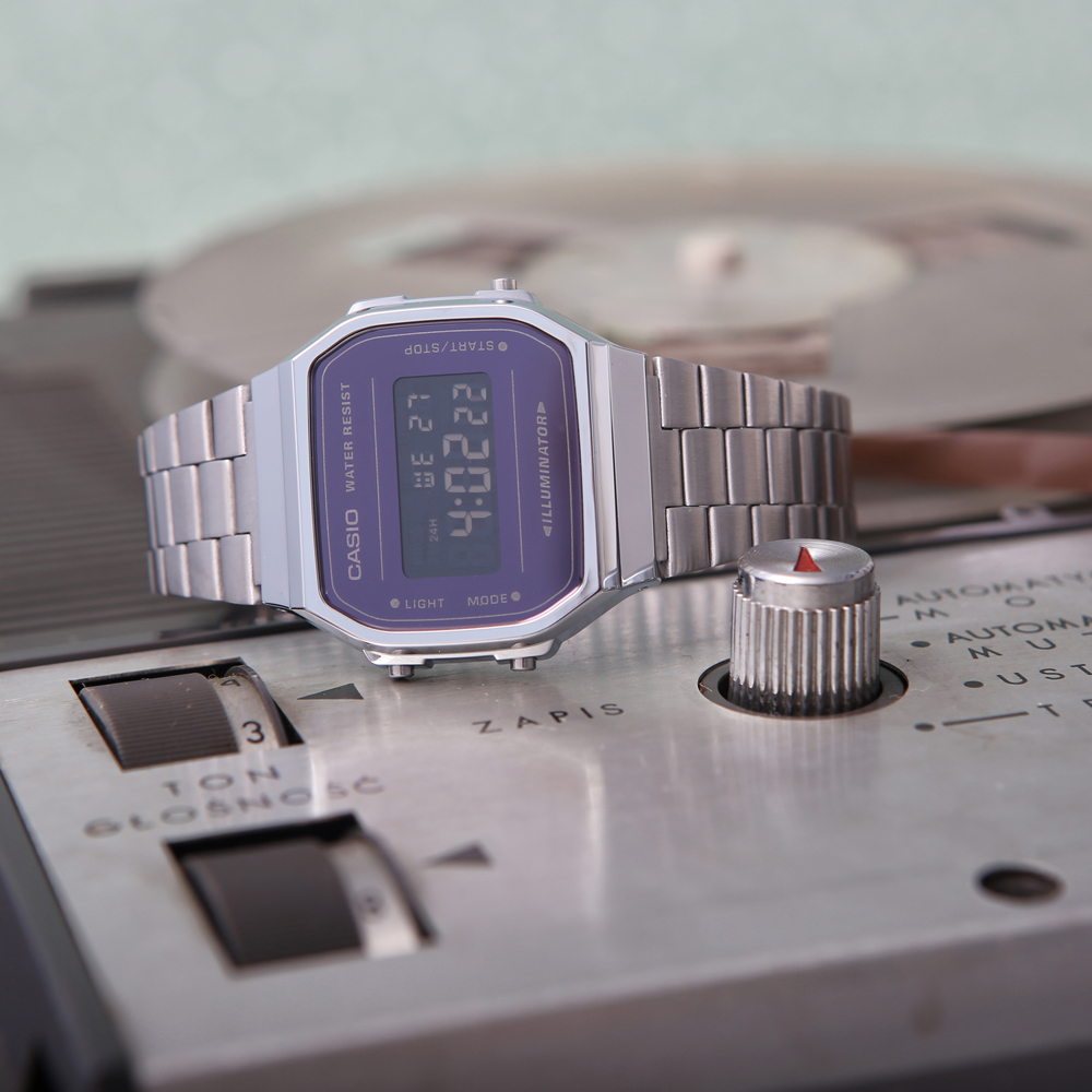 zegarek Casio Vintage A168WEM-1EF srebrny VINTAGE Maxi - miniatura 7
