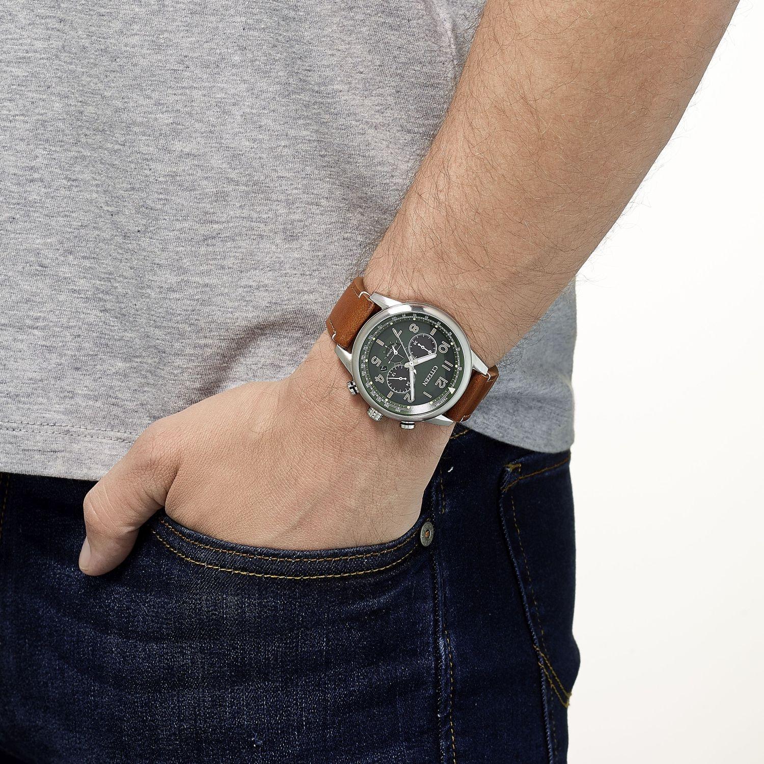 Citizen CA4420-21X zegarek srebrny sportowy Chrono pasek - miniatura 6