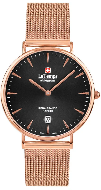 Zegarek Le Temps RENAISSANCE męski rose LT1018.57BD02-POWYSTAWOWY - zdjęcie 1
