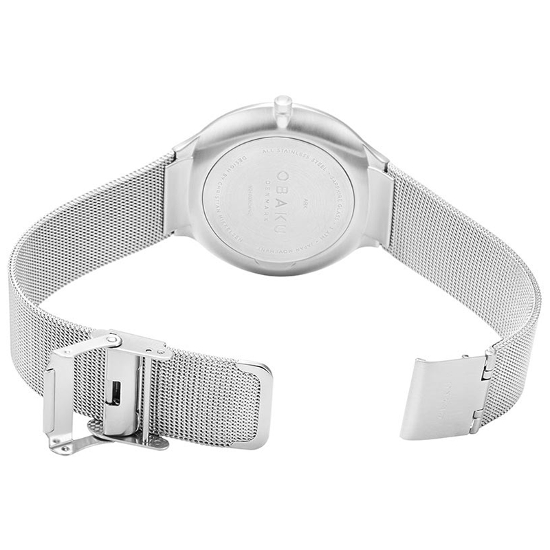Obaku Denmark V240GXCWMC zegarek srebrny klasyczny Slim bransoleta - miniatura 5
