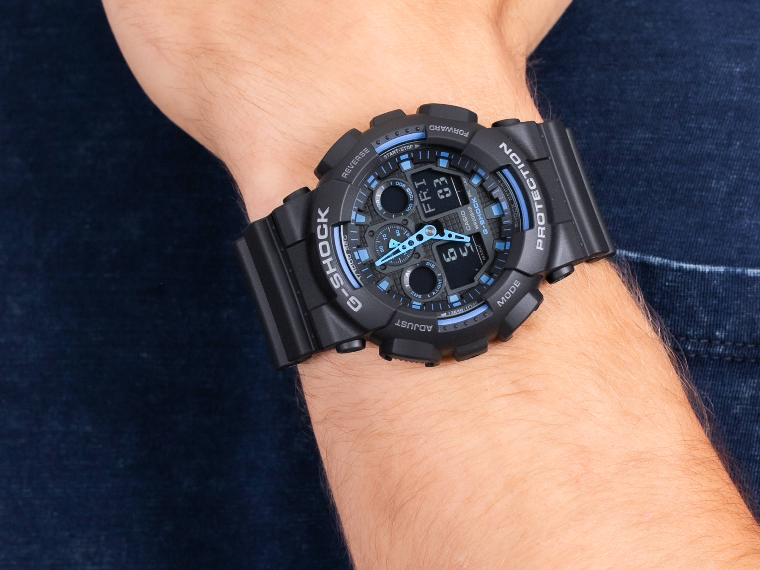 G-Shock GA-100-1A2ER Supernova G-SHOCK Original sportowy zegarek czarny - miniatura 2
