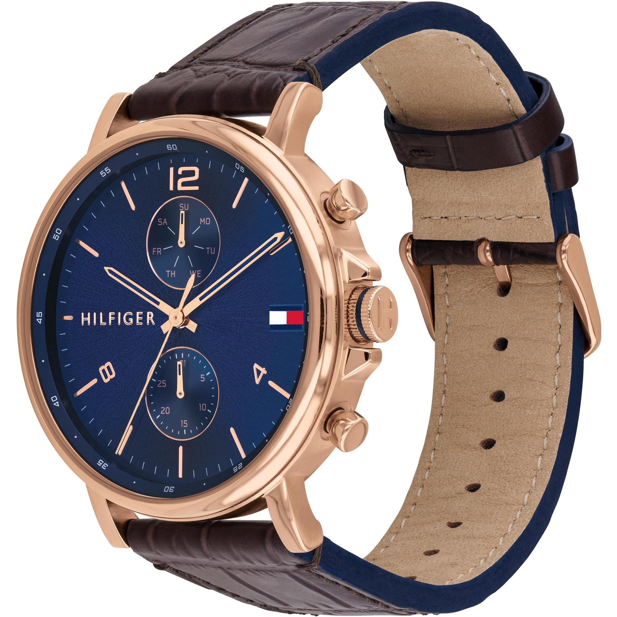 Tommy Hilfiger 1710418 zegarek różowe złoto klasyczny Męskie pasek - miniatura 3