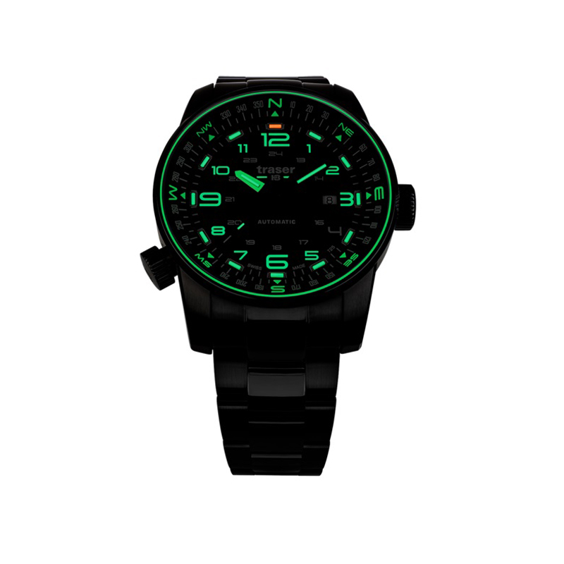 P68 Pathfinder Automatic Black Stainless Steel Traser TS-109522 - hover