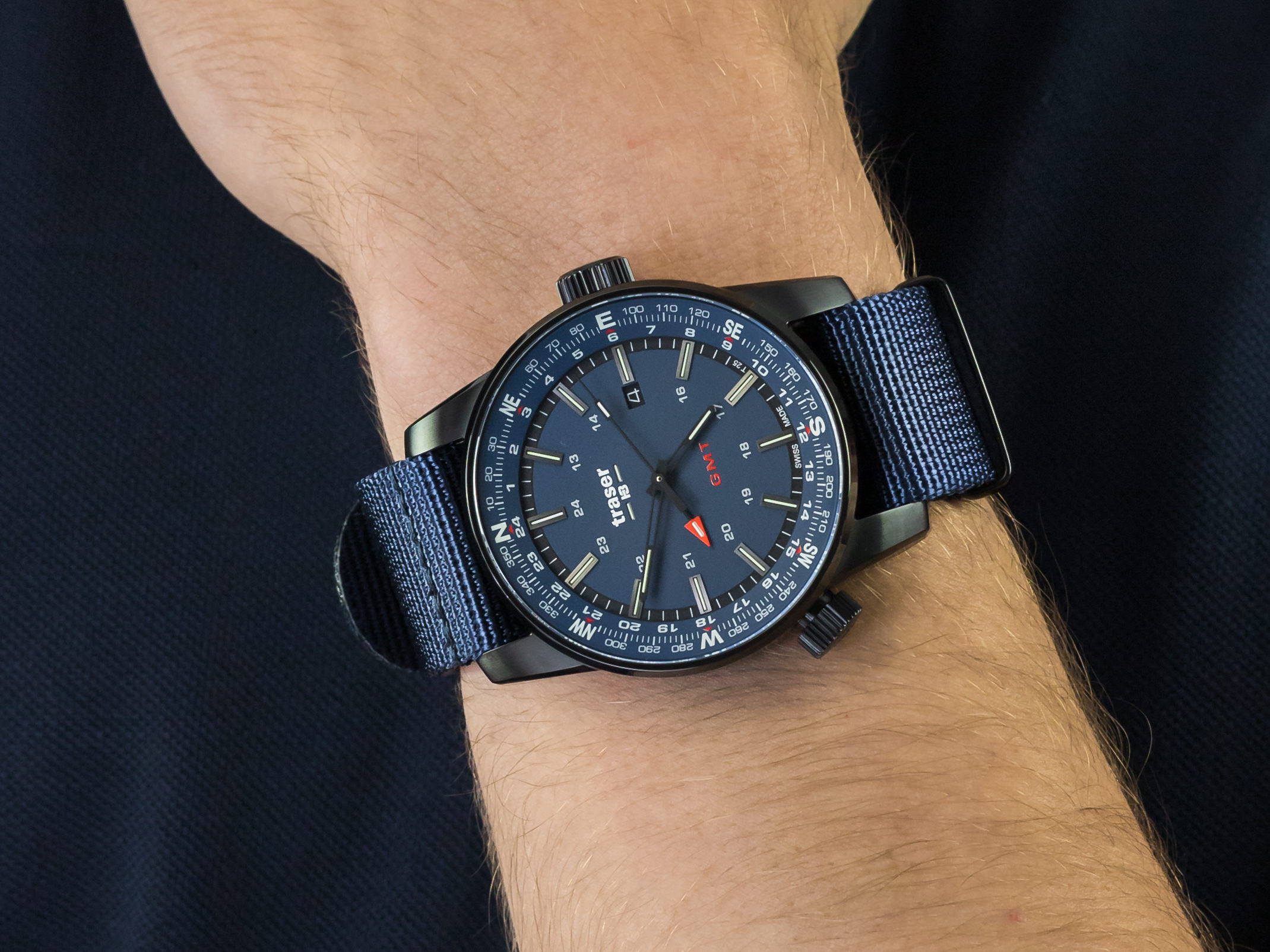 Traser TS-109034 P68 Pathfinder GMT Blue zegarek sportowy P68 Pathfinder GMT - miniatura 2