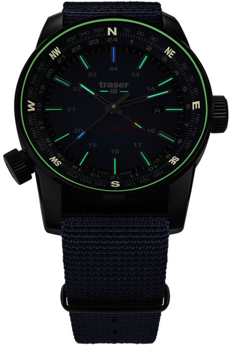 zegarek Traser TS-109034 kwarcowy męski P68 Pathfinder GMT P68 Pathfinder GMT Blue - miniatura 3