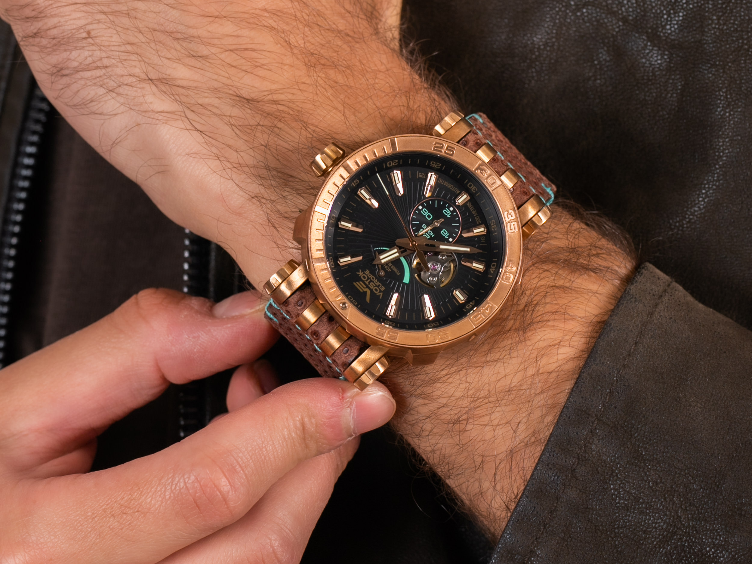 Vostok Europe YN84-575O540 Energia Rocket Bronze Automatic zegarek klasyczny Energia Rocket - miniatura 2