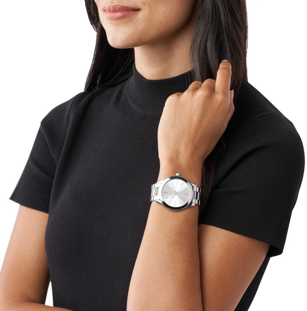 zegarek Michael Kors MK3178 srebrny Slim Runway - miniatura 5