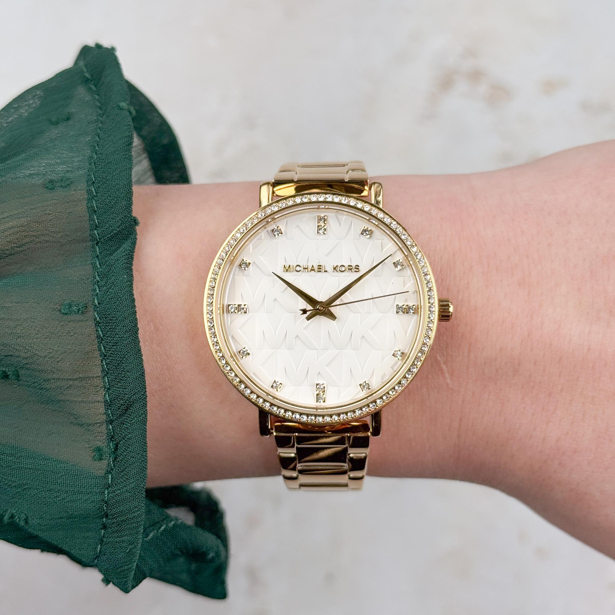 zegarek Michael Kors MK4666 kwarcowy damski Pyper PYPER Gold Stainless Steel 38mm - miniatura 6