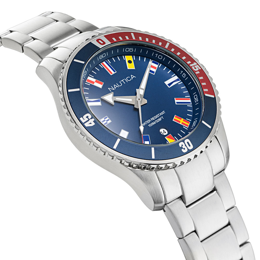Nautica NAPPBS022 zegarek srebrny klasyczny Bransoleta bransoleta - miniatura 3