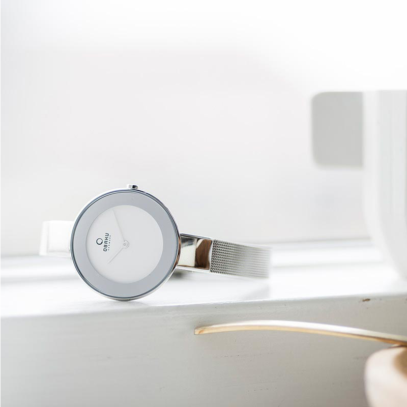 Obaku Denmark V167LXCIMC HIMMEL - STEEL zegarek klasyczny Slim - miniatura 7