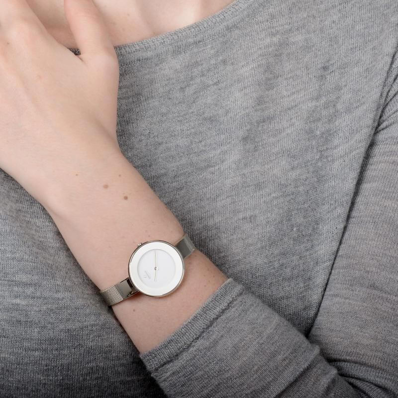 Obaku Denmark V167LXCIMC zegarek srebrny klasyczny Slim bransoleta - miniatura 8