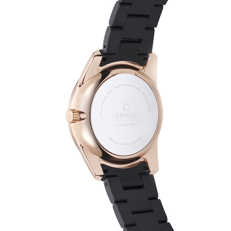 Obaku Denmark V171GMVBSB męski zegarek Slim bransoleta - miniatura 7