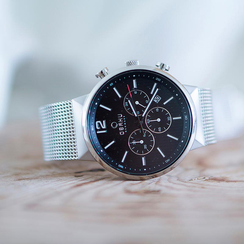 Obaku Denmark V180GCCBMC STORM - ONYX zegarek klasyczny Slim - miniatura 8