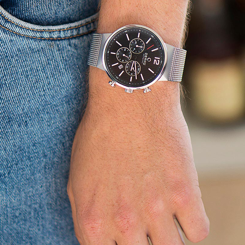 Obaku Denmark V180GCCBMC zegarek srebrny klasyczny Slim bransoleta - miniatura 9
