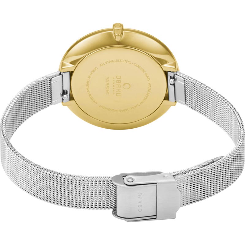 zegarek Obaku Denmark V227LXGIMC DOK - GOLD BI Slim szafirowe - miniatura 6