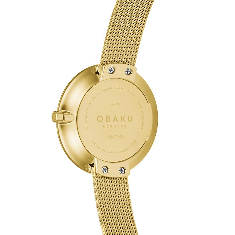 zegarek Obaku Denmark V233LXGIMG złoty Slim - miniatura 4
