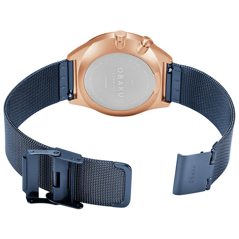 Obaku Denmark V242GMVLML zegarek różowe złoto klasyczny Slim bransoleta - miniatura 5